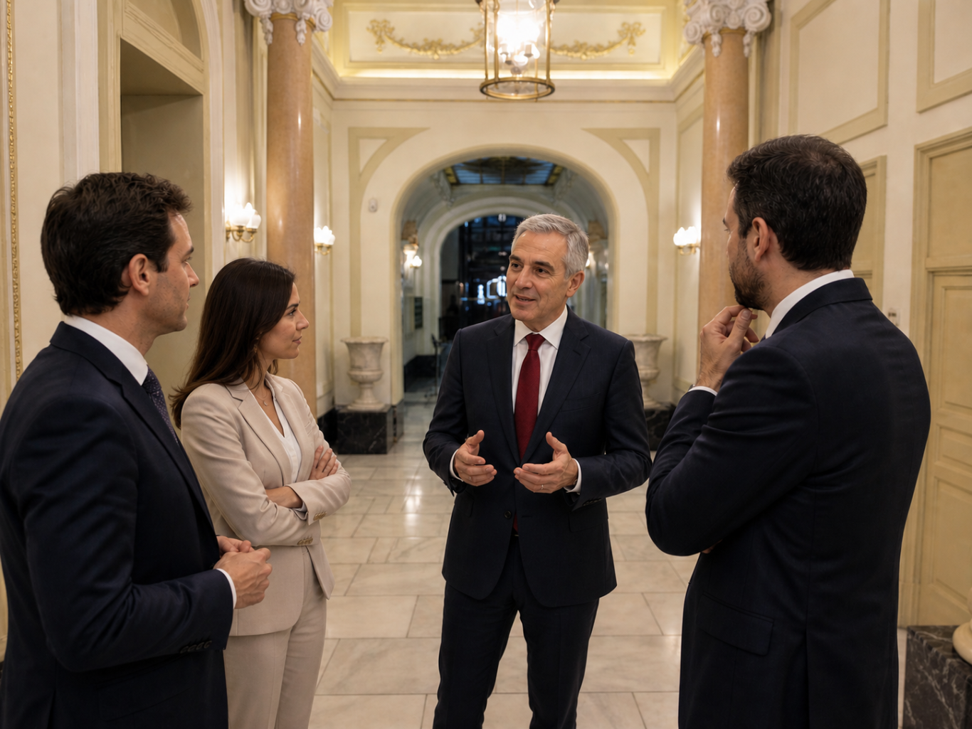 Alejandro Mendías Bujedo Alejandro Mendías Bujedo reunido con clientes en la sede de Madrid