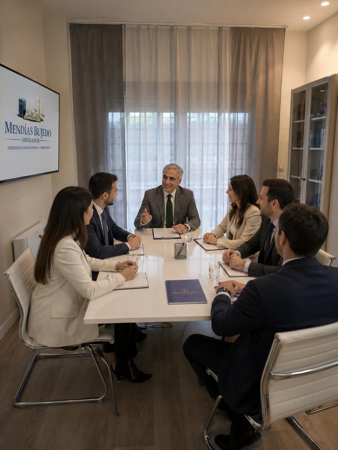 Alejandro Mendías Bujedo Alejandro Mendías Bujedo reunido con clientes en la sede de Murcia